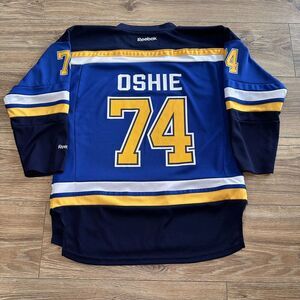 TJ Oshie #74 Blue/yellow Reebok St Louis‎ Blues NHL Hockey Youth L/XL Jersey